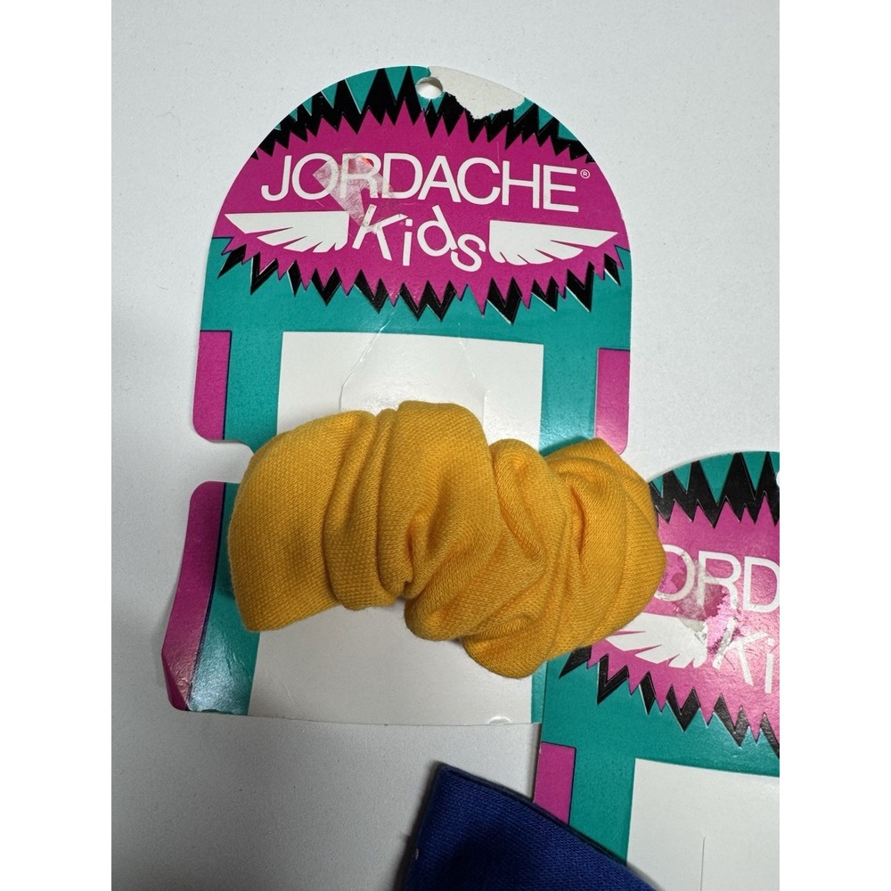 Vintage 1990s Jordache Kids Bow Barrette Clip NOS Lot of 3 Blue Yellow - Picture 2 of 6